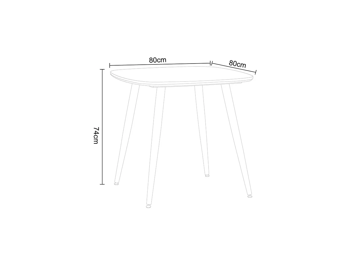 Core Products Core Aspen Square White Dining Table