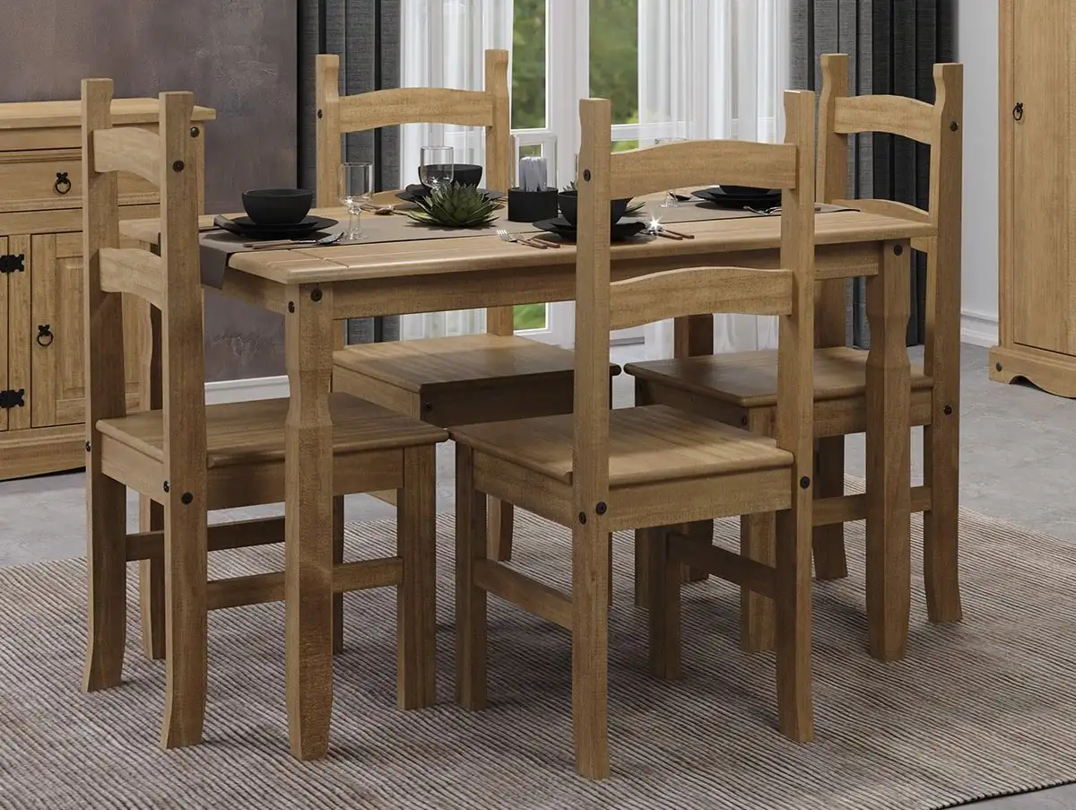 Core Products Core Corona Waxed Pine Rectangular Dining Set