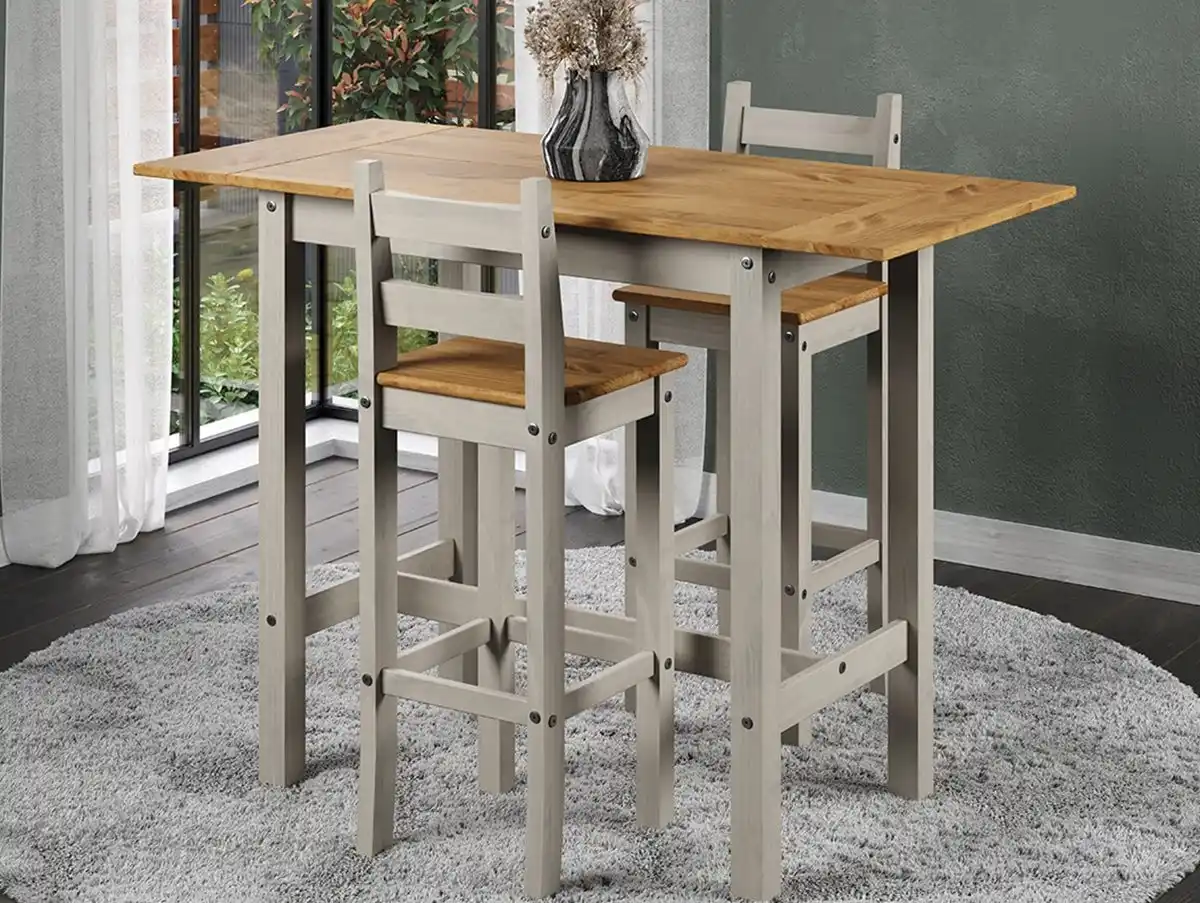 Core Products Core Corona Grey Drop Leaf Rectangular Dining Table and Chairs Set