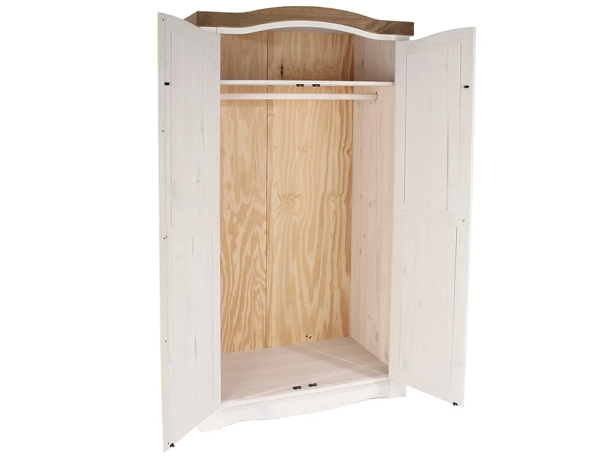 Core Products Core Corona White Wax 2 Door Wardrobe