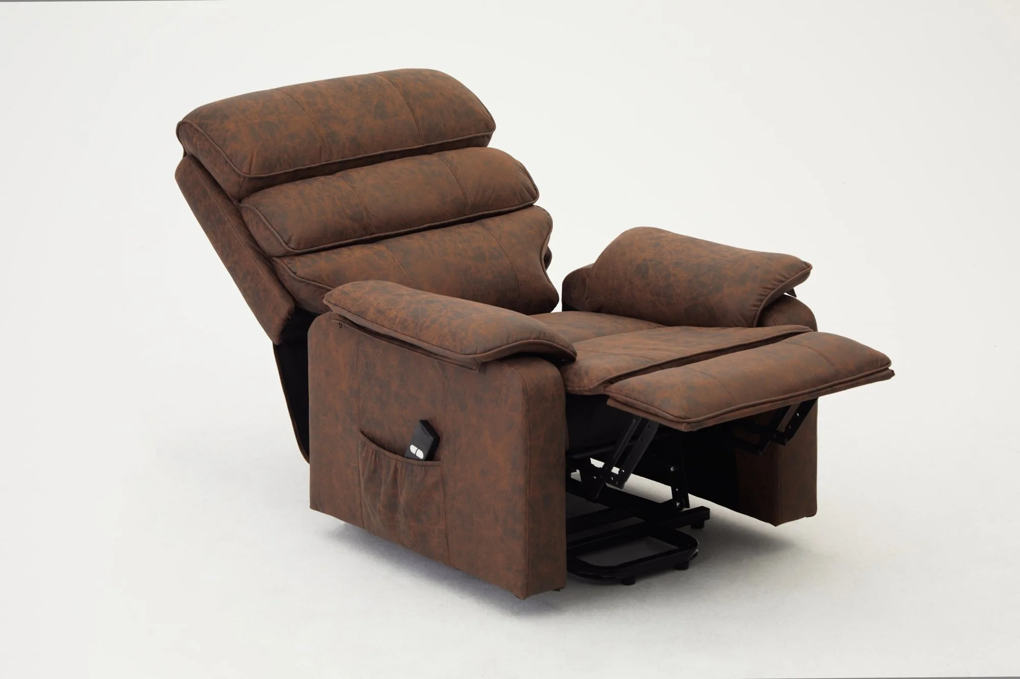 TGC TGC Lewis Single Motor Brown Air Leather Riser Recliner Chair
