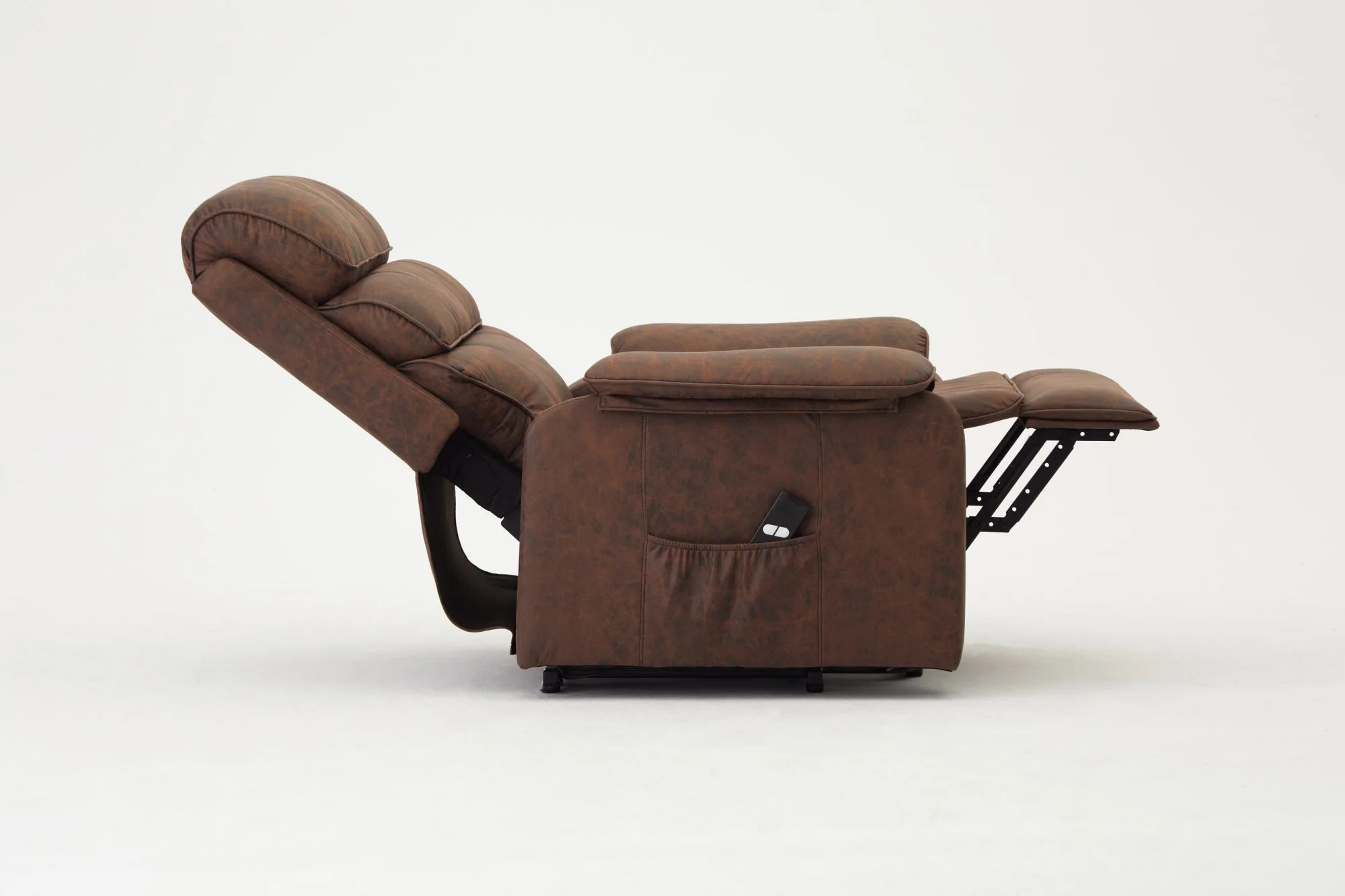 TGC TGC Lewis Single Motor Brown Air Leather Riser Recliner Chair