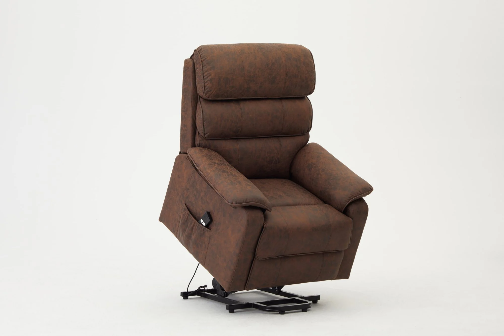 TGC TGC Lewis Single Motor Brown Air Leather Riser Recliner Chair