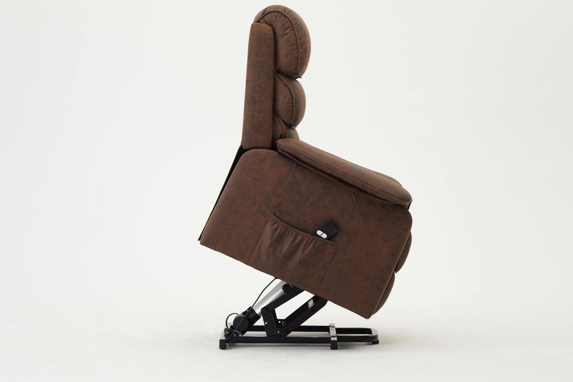 TGC TGC Lewis Single Motor Brown Air Leather Riser Recliner Chair