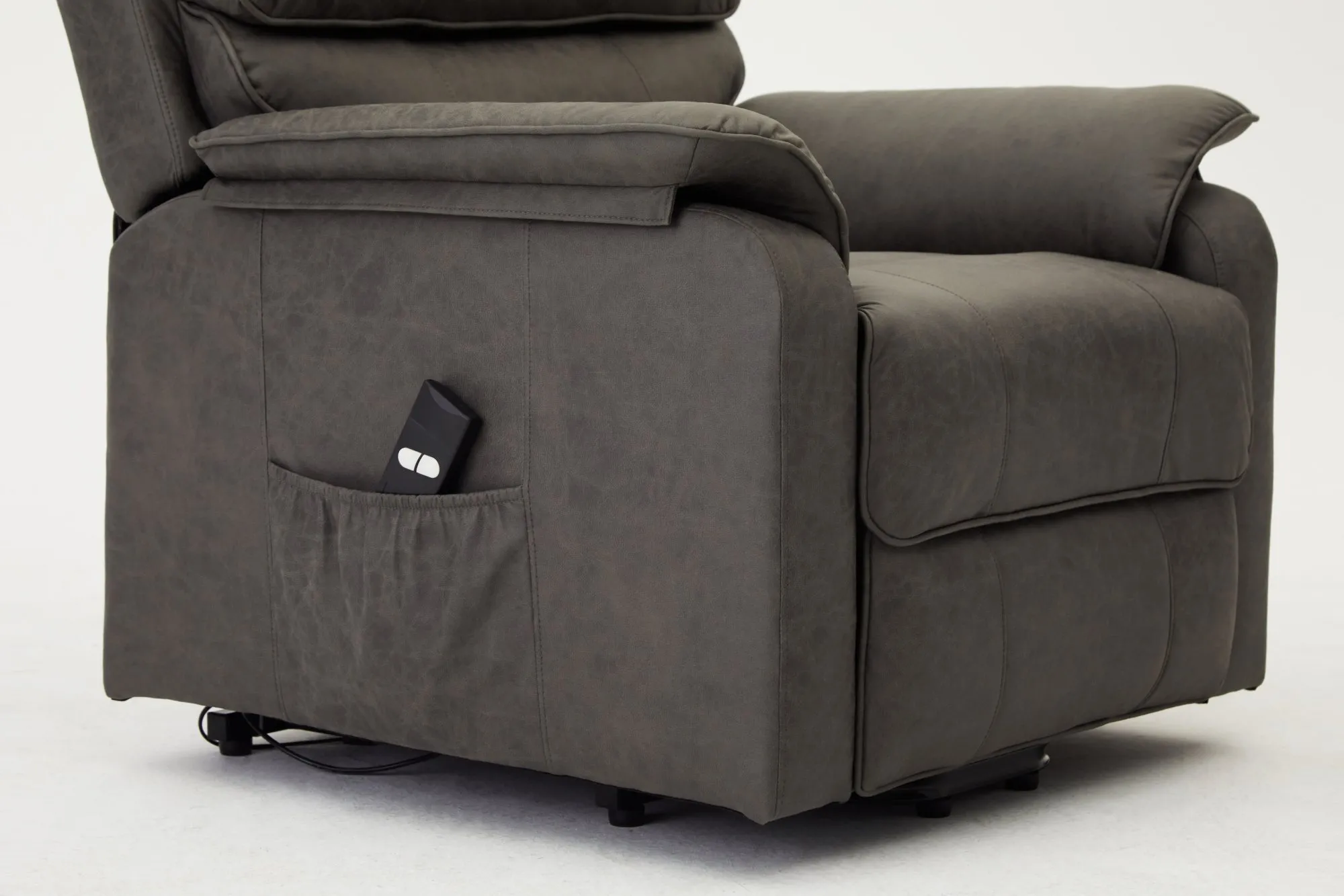 TGC TGC Lewis Single Motor Dark Grey Riser Recliner Chair