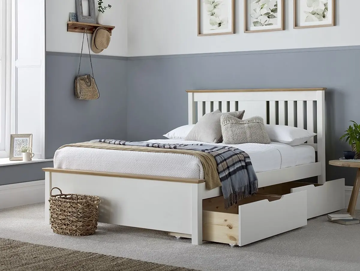 Bedmaster Bedmaster Chester 3ft Single White Wooden Bed Frame
