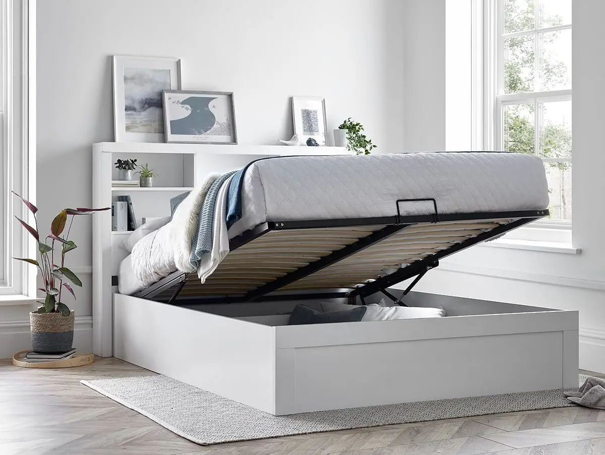 Bedmaster Bedmaster Arizona 4ft6 Double White Wooden Ottoman Bed Frame