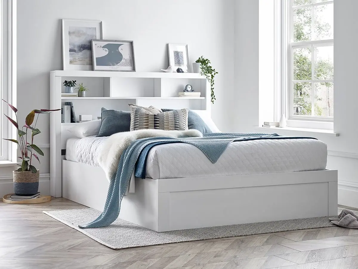 Bedmaster Bedmaster Arizona 4ft6 Double White Wooden Ottoman Bed Frame