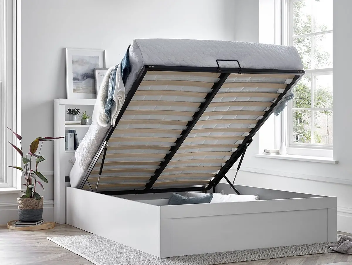 Bedmaster Bedmaster Arizona 4ft6 Double White Wooden Ottoman Bed Frame