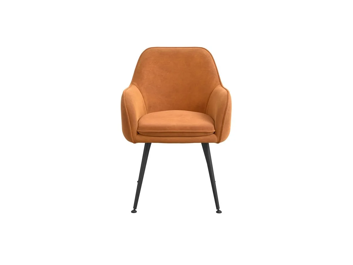 LPD LPD Tara Set of 2 Rust Velvet Dining Chairs