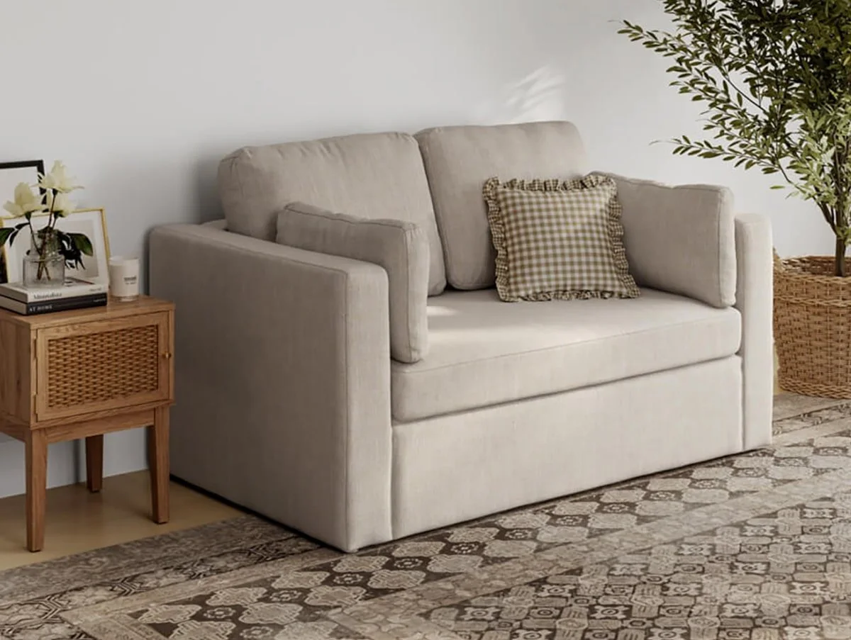 LPD LPD Newport Stone Linen 2 Seater Sofa