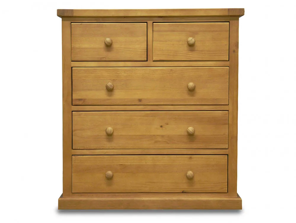 Archers Archers Langdale 2 over 3 Drawer Pine Wooden Chest of Drawers (Assembled)