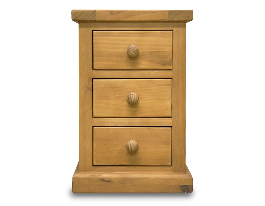 Archers Archers Langdale 3 Drawer Pine Wooden Small Bedside Table (Assembled)