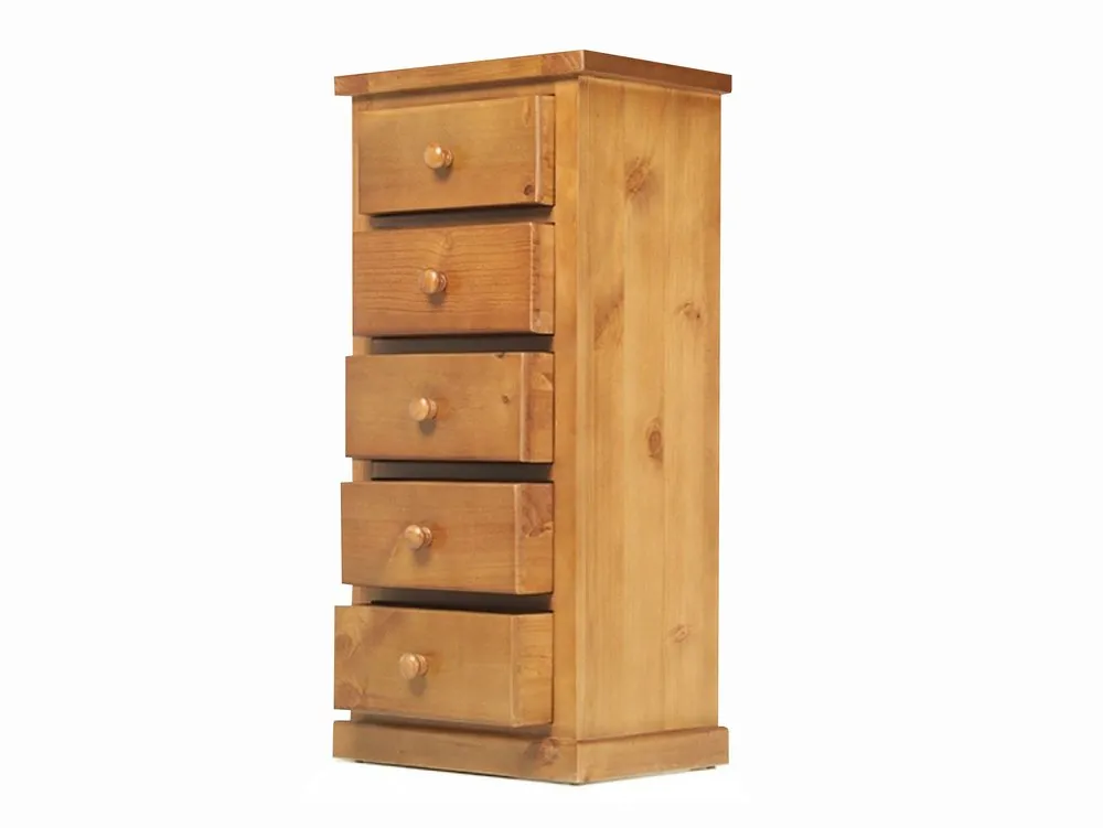 Archers Archers Langdale 5 Drawer Tall Narrow Pine Wooden Chest of Drawers (Assembled)