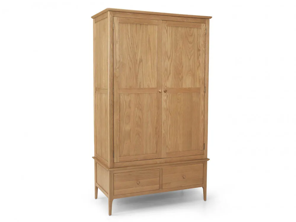 Archers Archers Windermere 2 Door 2 Drawer Oak Wooden Double Wardrobe (Part Assembled)