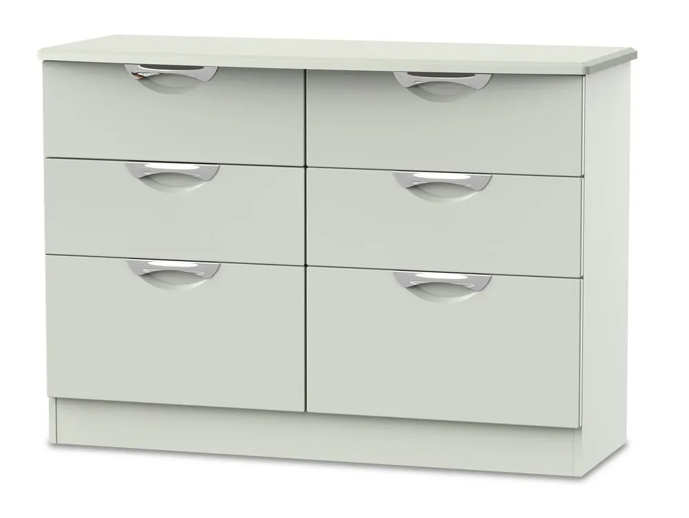 ASC ASC Corsica Kashmir High Gloss 6 Drawer Midi Chest of Drawers (Assembled)