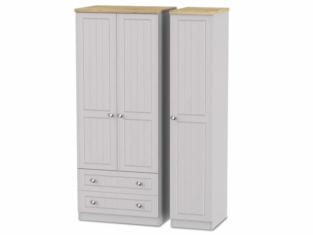 Welcome Welcome Vienna 3 Door 2 Drawer Triple Wardrobe (Assembled)