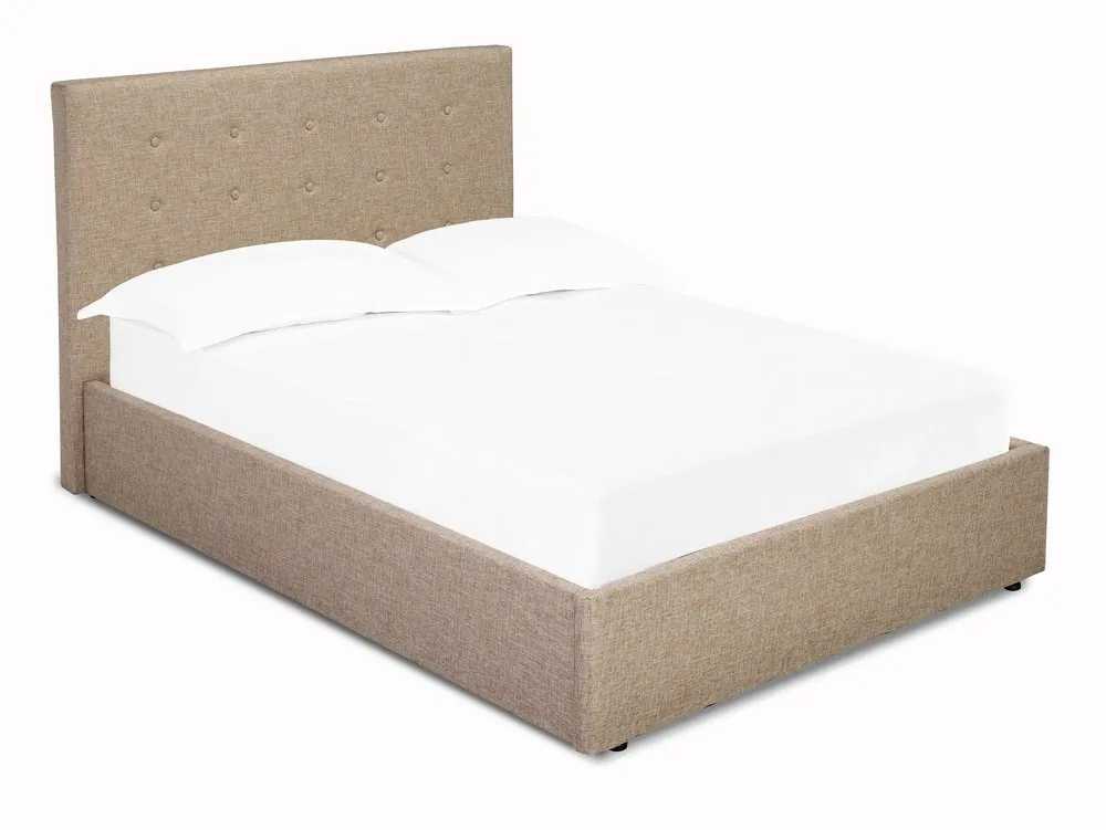 LPD LPD Lucca 4ft6 Double Beige Fabric Bed Frame