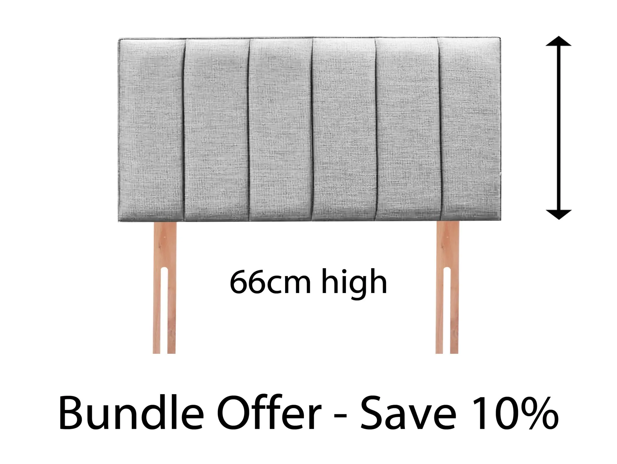 ASC ASC Romance Fabric Strutted Headboard