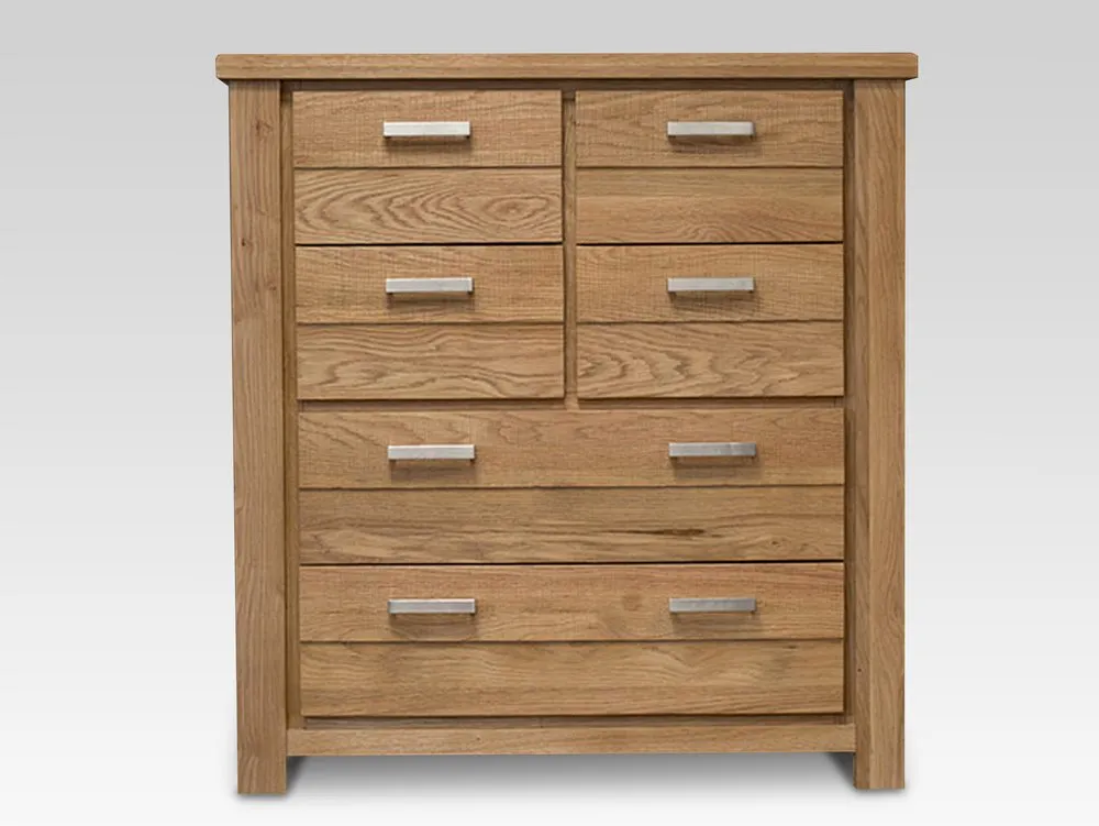 ASC ASC Westbury 4+2 Oak Wooden Chest of Drawers (Assembled)