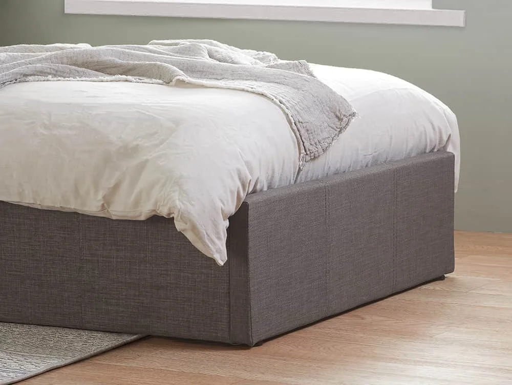 Birlea Furniture & Beds Birlea Berlin 3ft Single Grey Fabric Ottoman Bed Frame