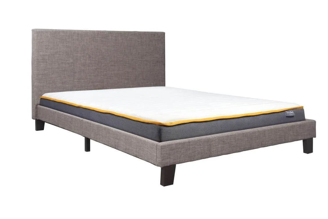 Birlea Furniture & Beds Birlea Berlin 4ft6 Double Grey Fabric Bed Frame