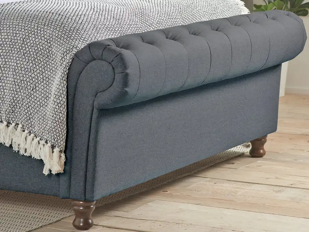 Birlea Furniture & Beds Birlea Castello 5ft King Size Charcoal Fabric Ottoman Bed Frame