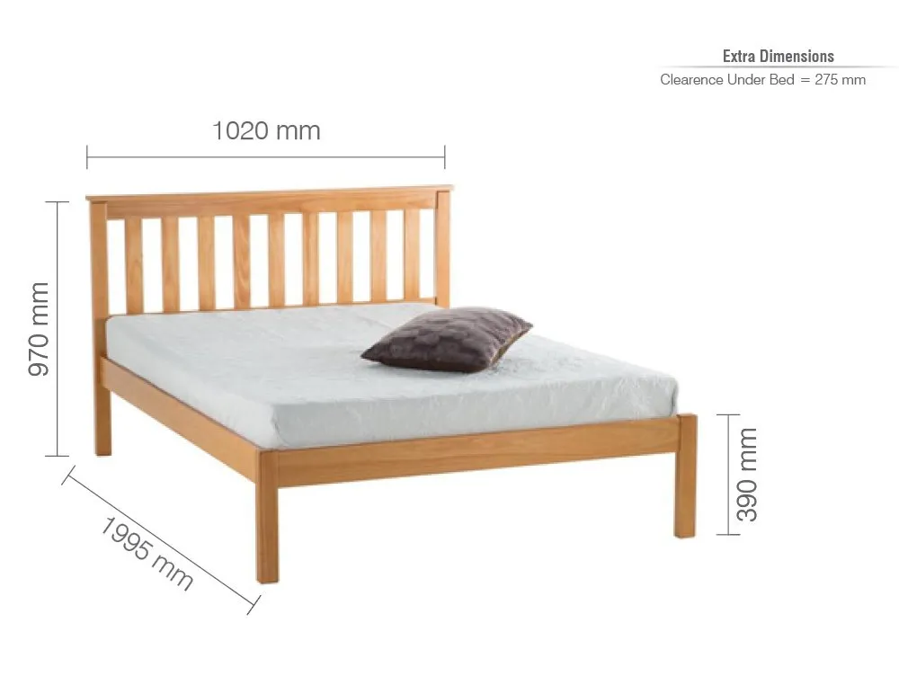 Birlea Furniture & Beds Birlea Denver 3ft Single Pine Wooden Bed Frame