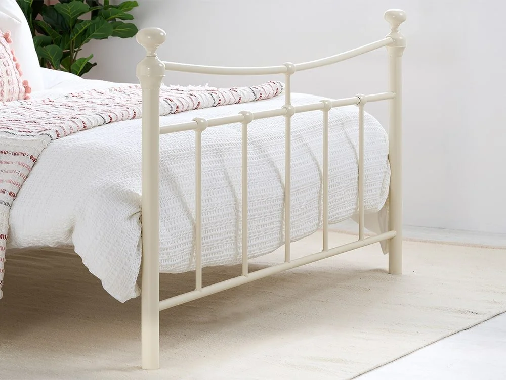 Birlea Furniture & Beds Birlea Emily 3ft Single Cream Metal Bed Frame