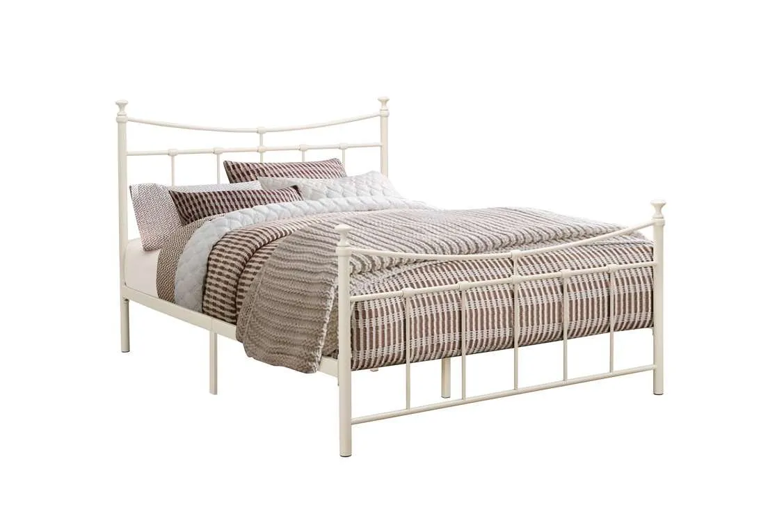 Birlea Furniture & Beds Birlea Emily 4ft Small Double Cream Metal Bed Frame