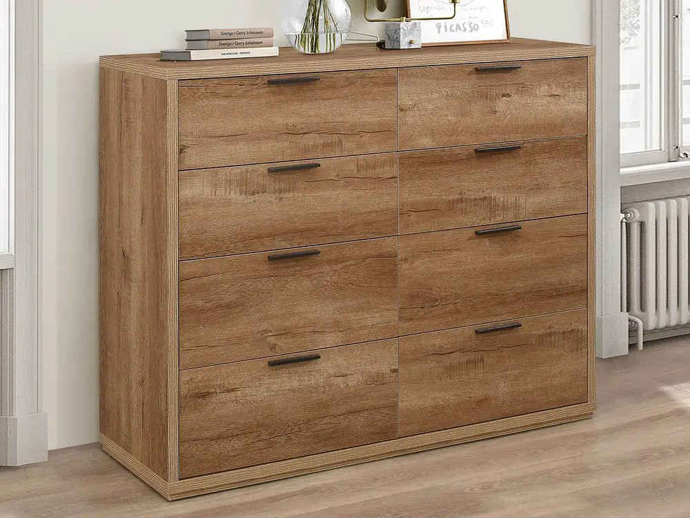 Birlea Furniture & Beds Birlea Stockwell Rustic Oak Merchant Chest of Drawers