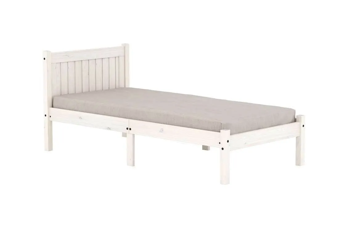 Birlea Furniture & Beds Birlea Rio 3ft Single Whitewash Wooden Bed Frame