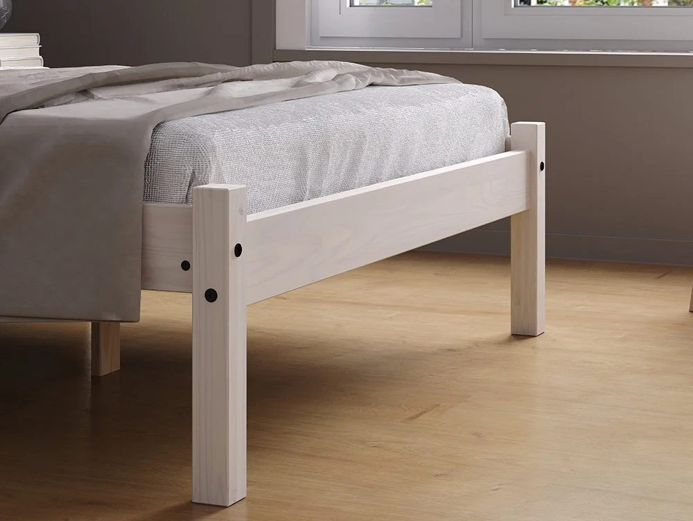 Birlea Furniture & Beds Birlea Rio 4ft Small Double Whitewash Wooden Bed Frame