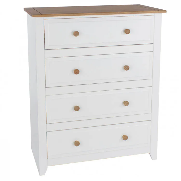 Core Products Core Capri White 4 Drawer Chest of Drawers