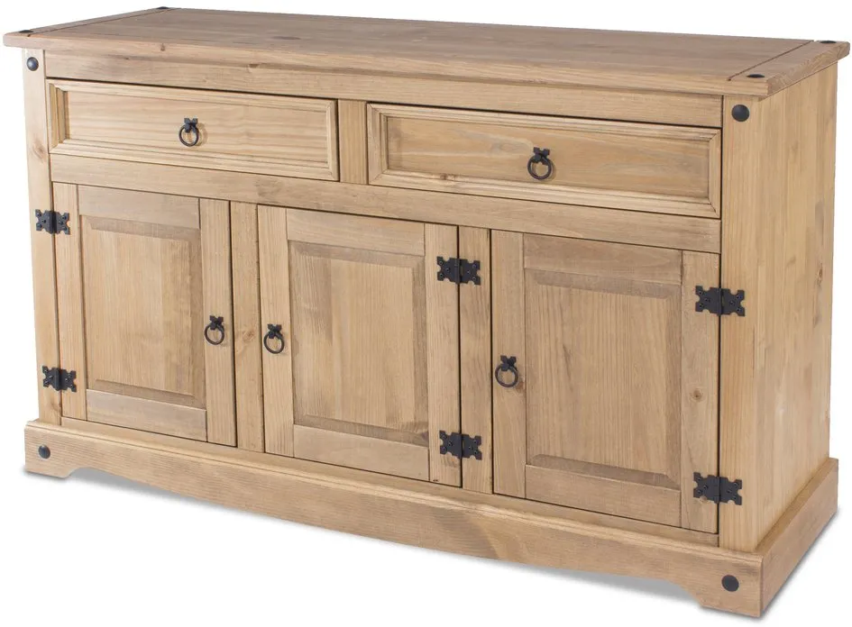 Core Products Core Corona Pine 3 Door 2 Drawer Wooden Sideboard