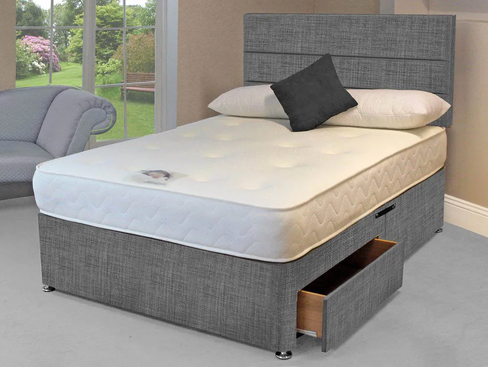 Deluxe Deluxe Memory Flex Medium 4ft6 Double Divan Bed