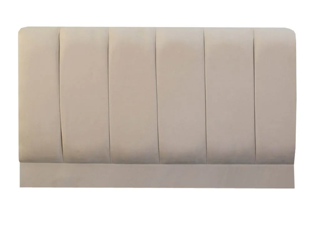 Designer Headboards Designer Pluto 2ft6 Small Single Cream Faux Suede Fabric Headboard