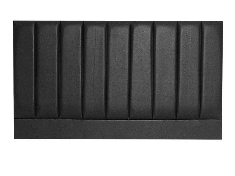 Designer Headboards Designer Pluto 3ft6 Large Single Black Faux Leather Fabric Headboard