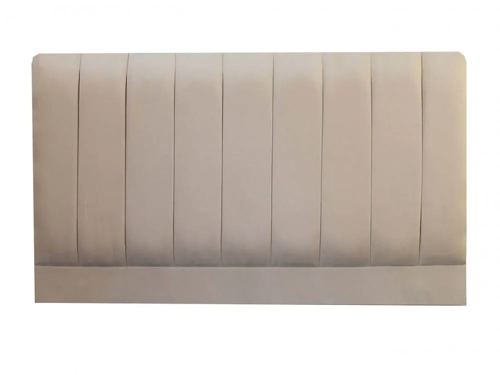 Designer Headboards Designer Pluto 4ft Small Double Cream Faux Suede Fabric Headboard