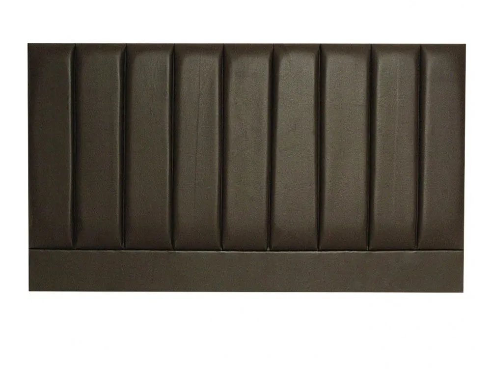 Designer Headboards Designer Pluto 4ft Small Double Espresso Faux Leather Fabric Headboard