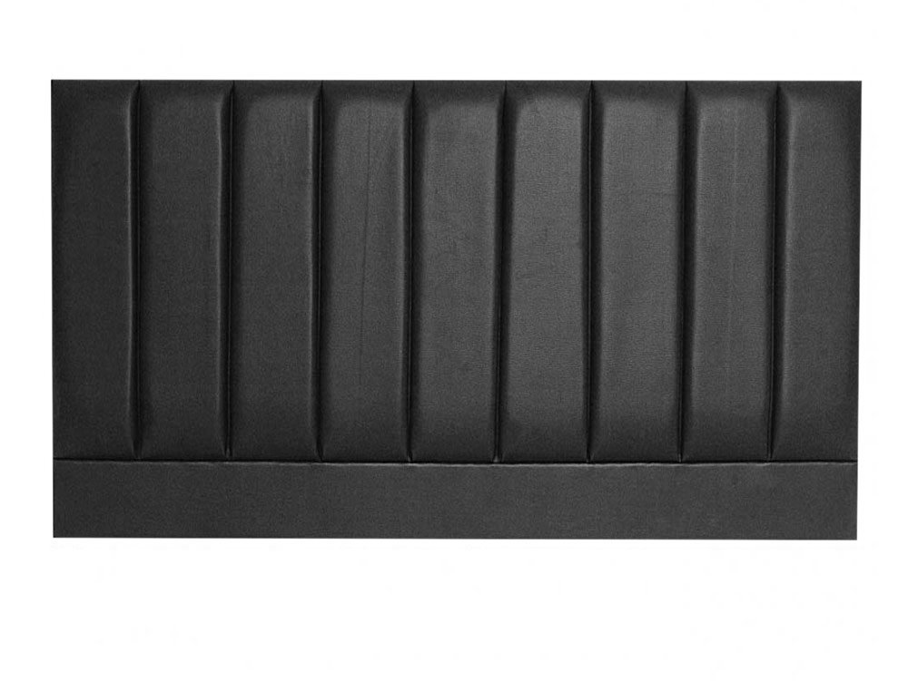 Designer Headboards Designer Pluto 4ft6 Double Black Faux Leather Fabric Headboard