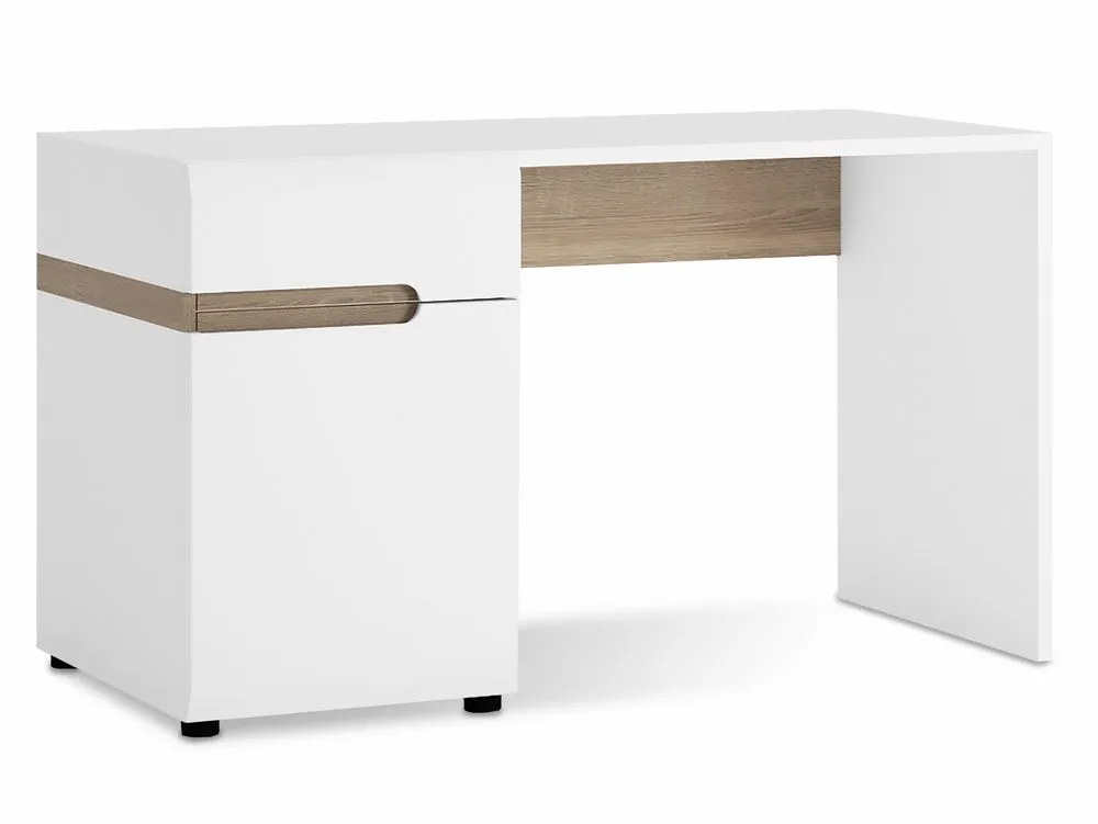 Furniture To Go Furniture To Go Chelsea White High Gloss and Oak Desk