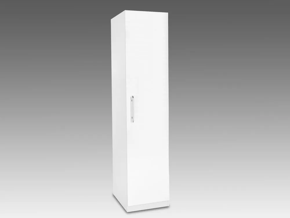 Harmony Harmony Angel White High Gloss 1 Door Single Wardrobe