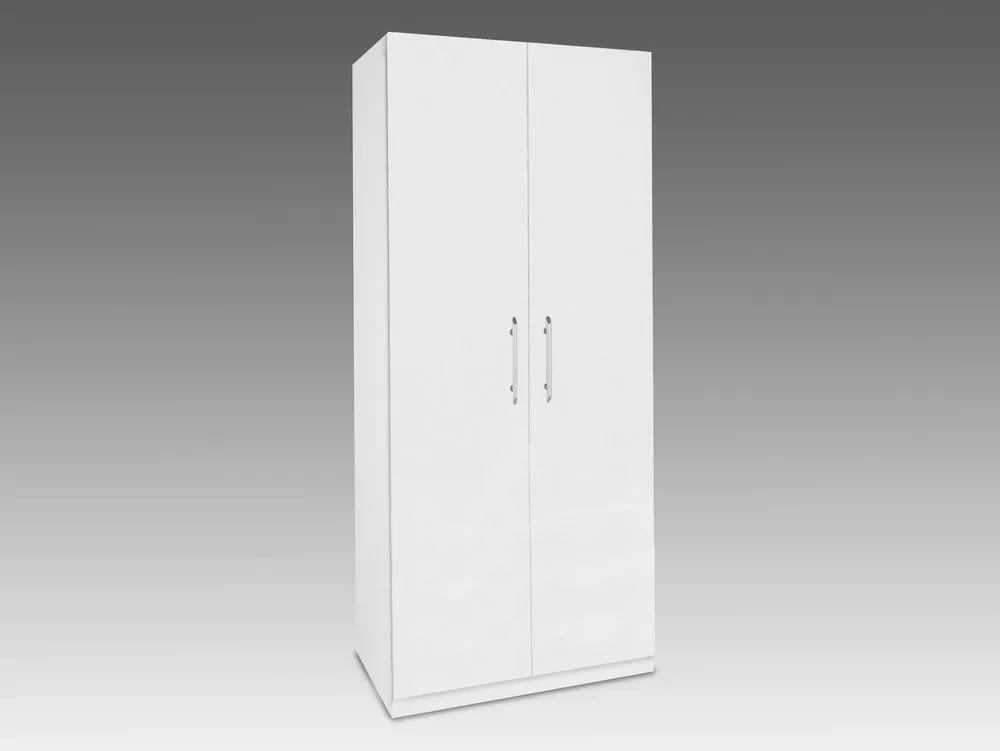 Harmony Harmony Angel White High Gloss 2 Door Double Wardrobe