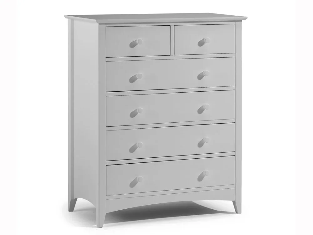 Julian Bowen Julian Bowen Cameo 4+2 Dove Grey Wooden Chest of Drawers