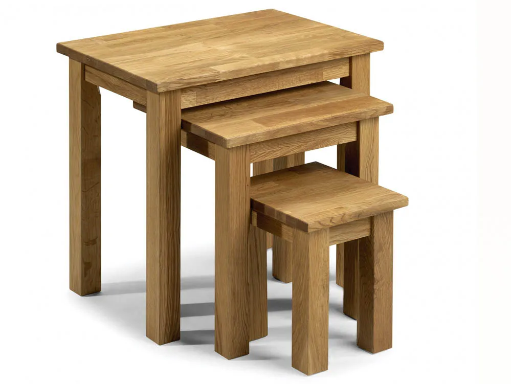 Julian Bowen Julian Bowen Coxmoor American White Oak Wooden Nest of Tables