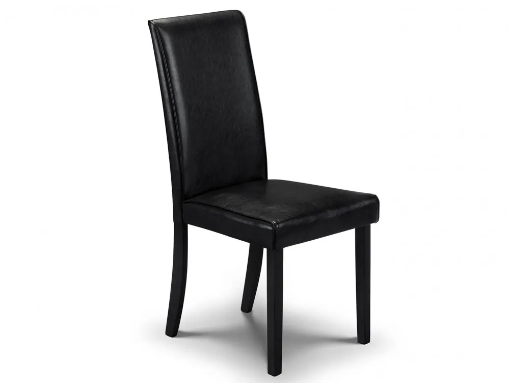 Julian Bowen Julian Bowen Hudson Black Faux Leather Dining Chair