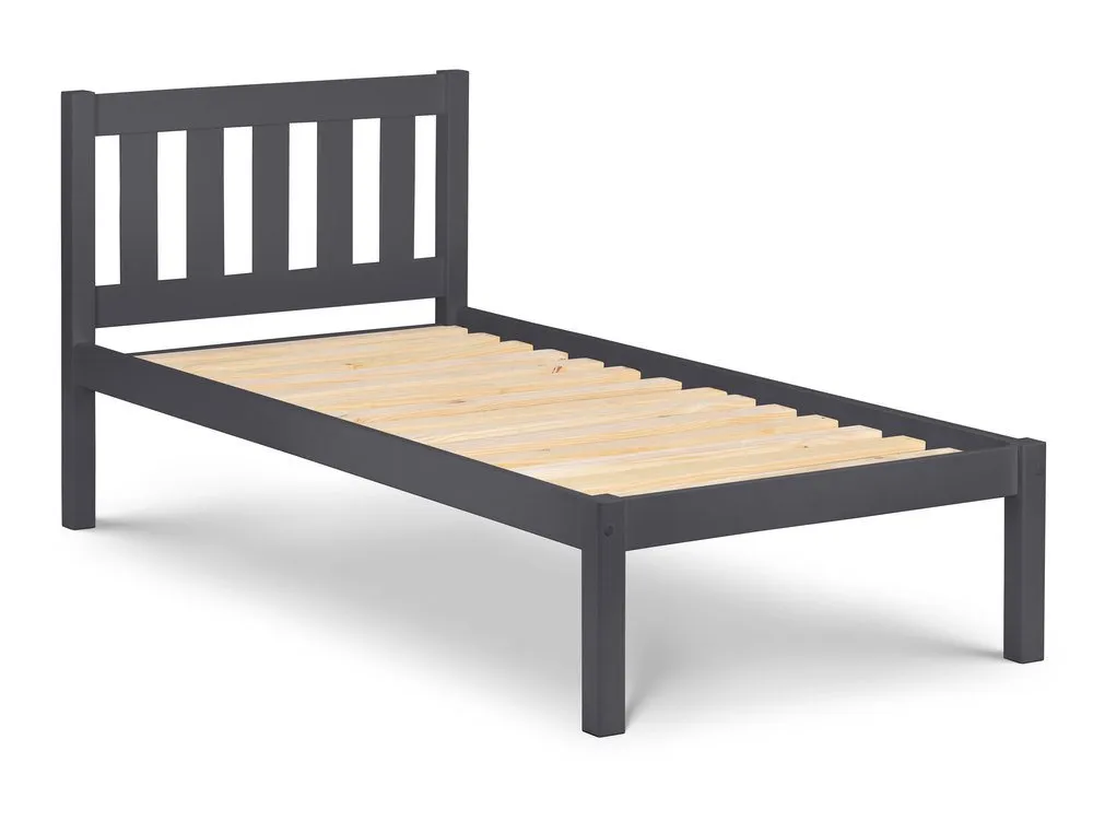 Julian Bowen Julian Bowen Luna 3ft Single Anthracite Lacquered Wooden Bed Frame