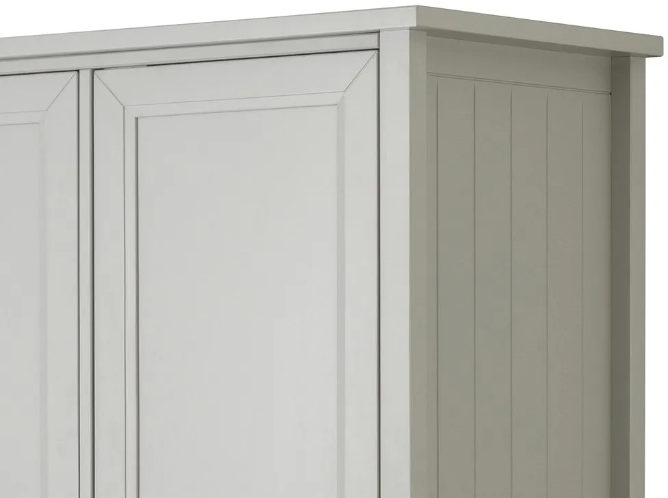 Julian Bowen Julian Bowen Maine Dove Grey 3 Door 2 Drawer Triple Wardrobe