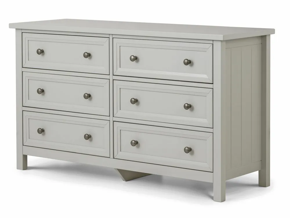 Julian Bowen Julian Bowen Maine Dove Grey 6 Drawer Chest of Drawers